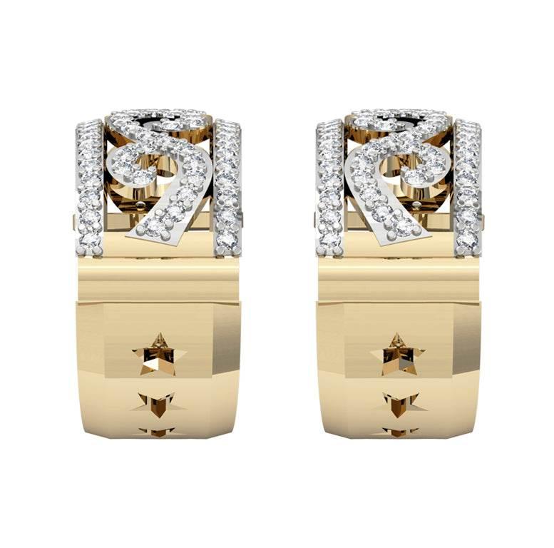 Graceful Half Balis with diamonds - Jewelslane