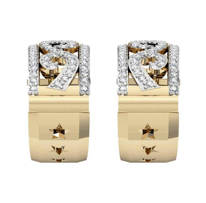 Graceful Half Balis with diamonds - Jewelslane