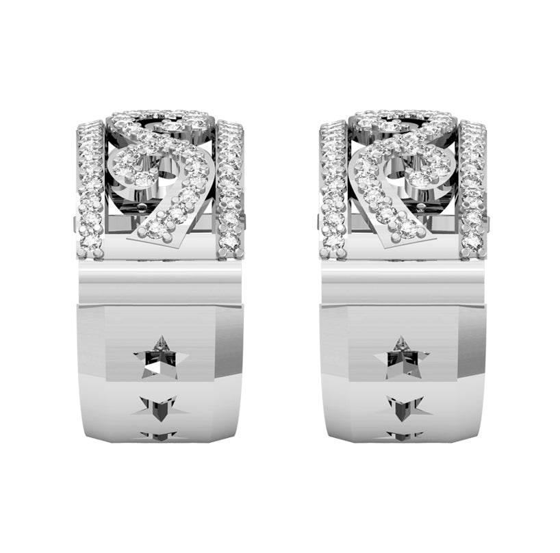 Graceful Half Balis with diamonds - Jewelslane