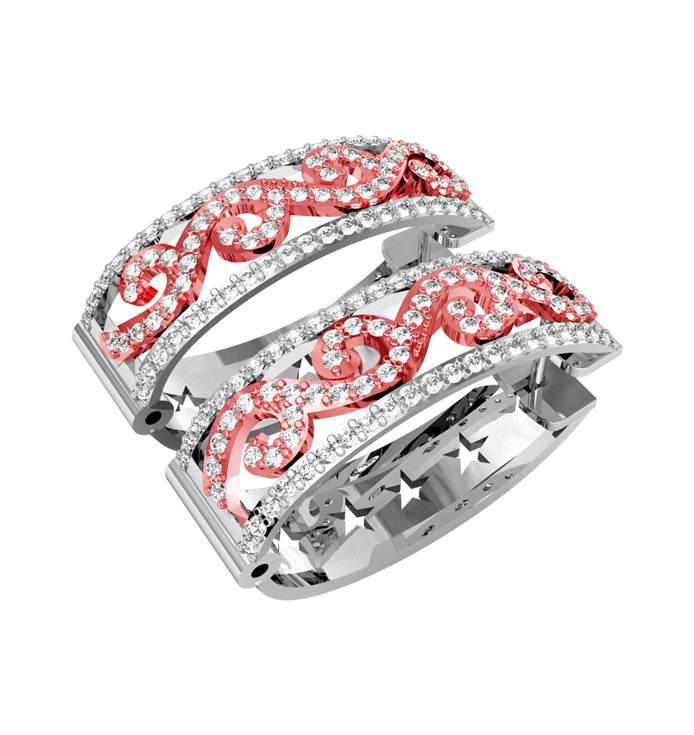 Graceful Half Balis with diamonds - Jewelslane