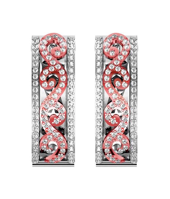 Graceful Half Balis with diamonds - Jewelslane