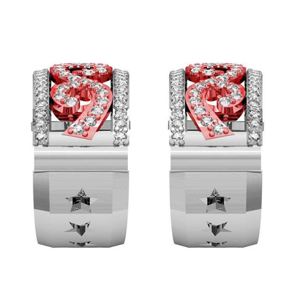 Graceful Half Balis with diamonds - Jewelslane