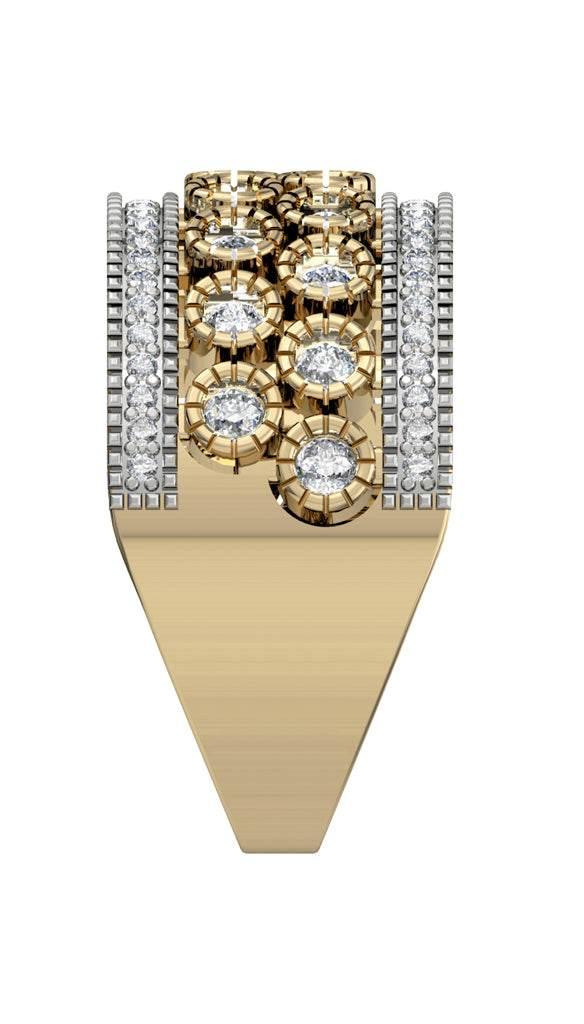 Graceful wide diamond Band - Jewelslane