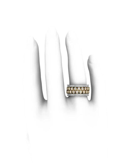 Graceful wide diamond Band - Jewelslane