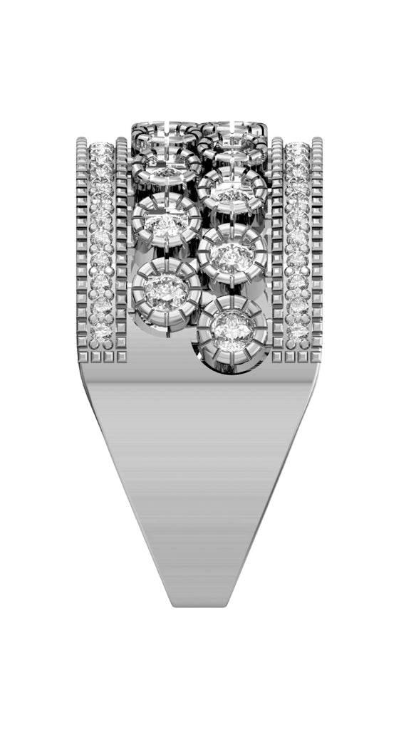 Graceful wide diamond Band - Jewelslane