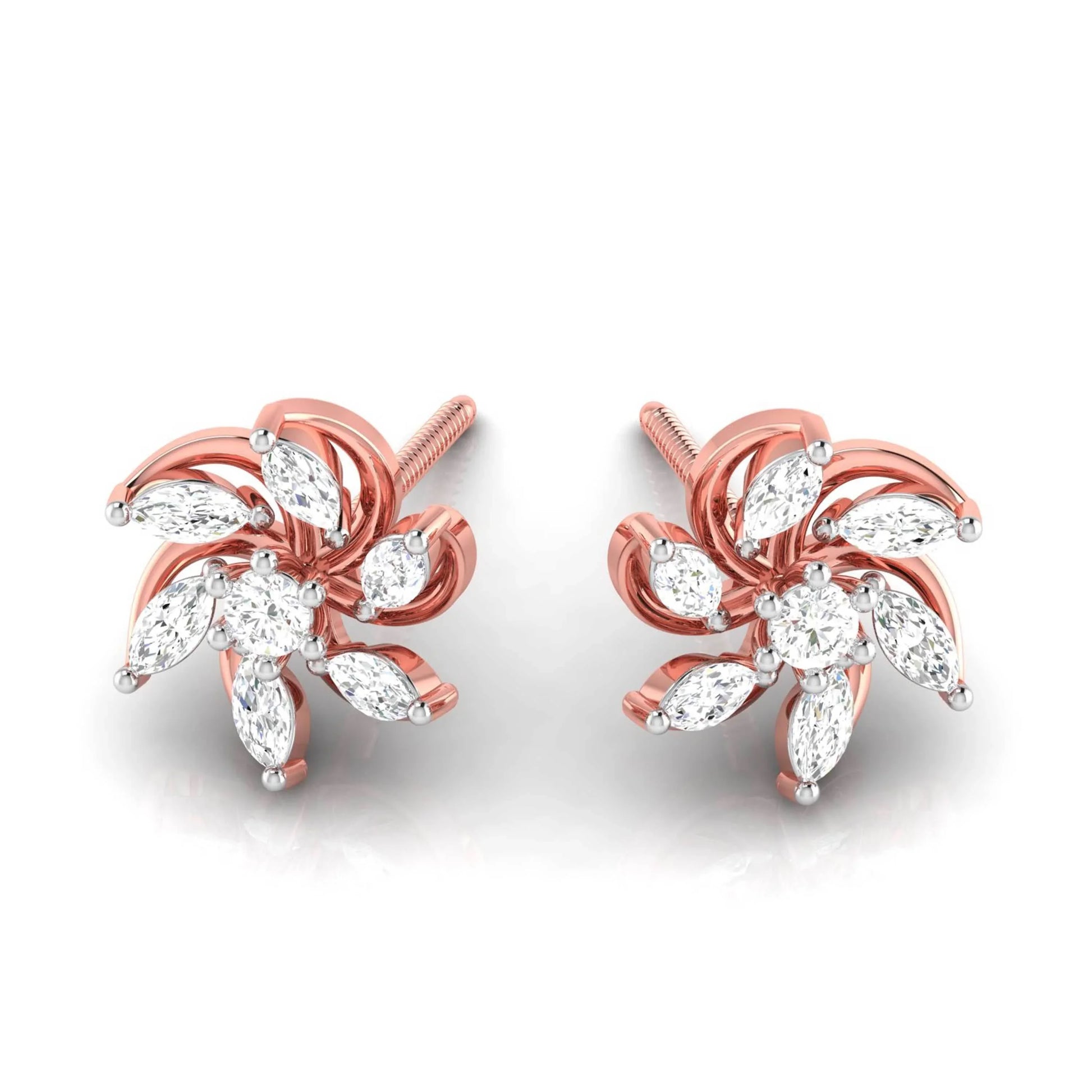 Harley Diamond Studs in 14k Gold - Jewelslane