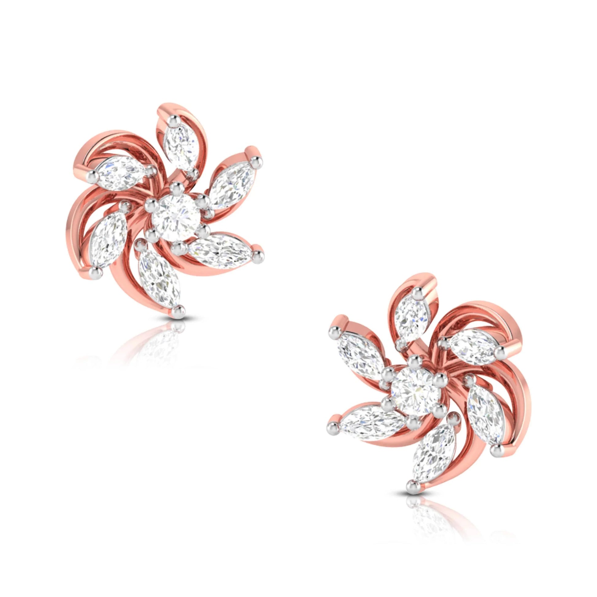 Harley Diamond Studs in 14k Gold - Jewelslane