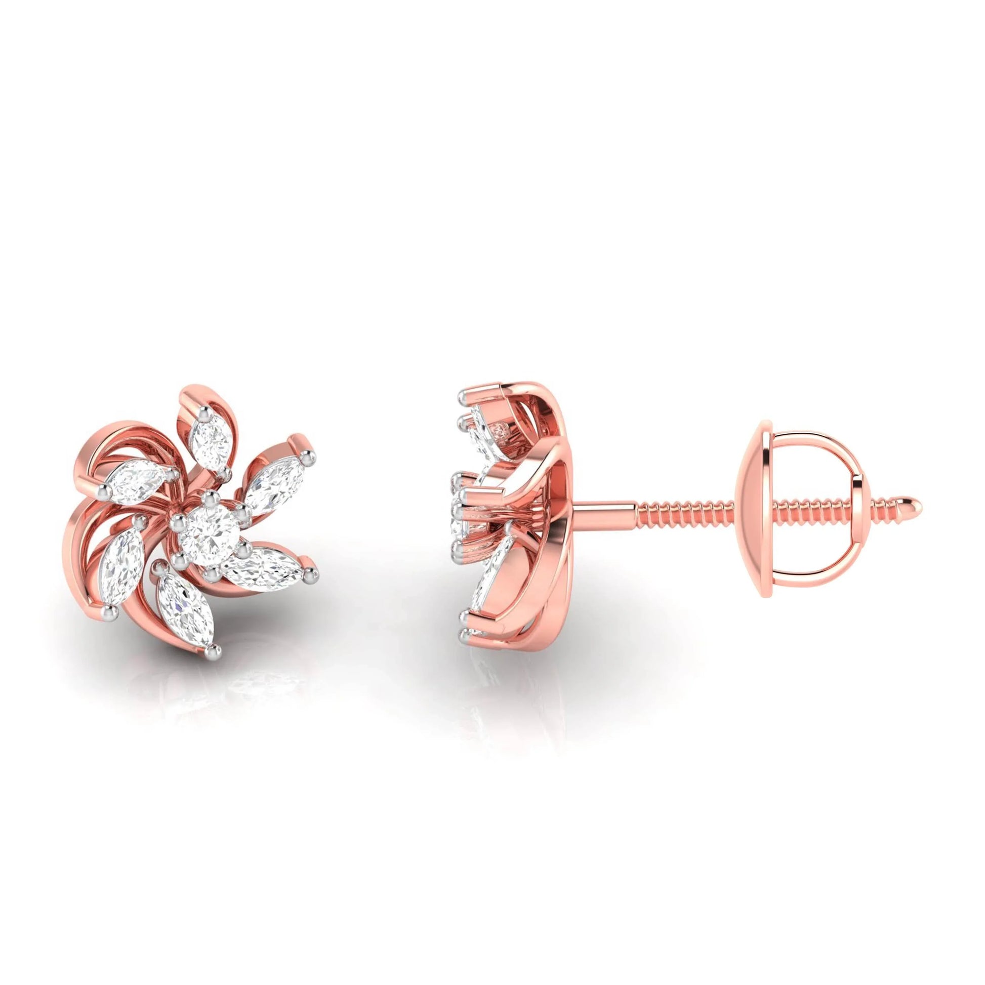 Harley Diamond Studs in 14k Gold - Jewelslane