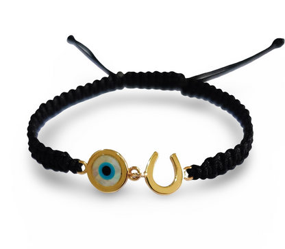 Evil Eye and Horse shoe Bracelet - Jewelslane