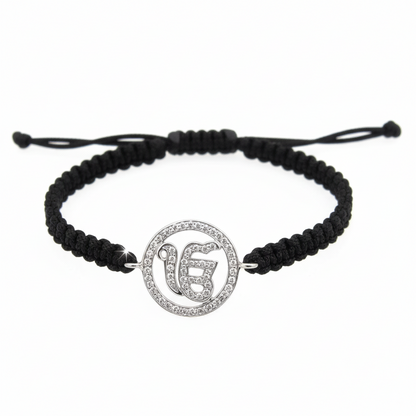 Ik Onkaar Full Diamond Bracelet in silver - Jewelslane