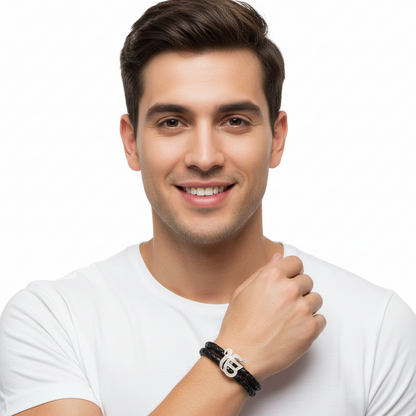 Ik Onkaar Gents Bracelet in silver - jewelslane