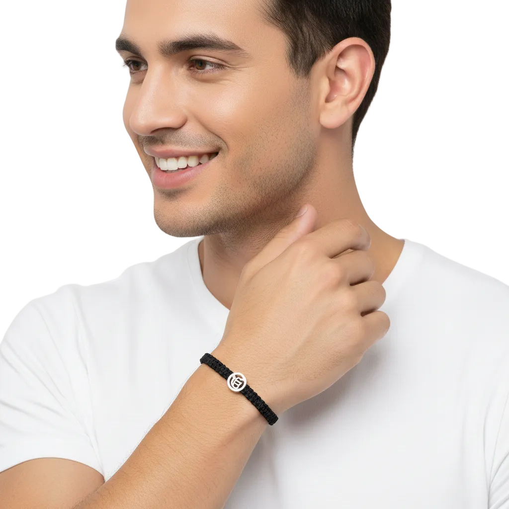 Ik Onkaar Gents Bracelet in silver - Jewelslane
