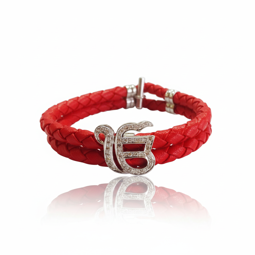 Ik Onkaar Gents Bracelet in silver - Jewelslane