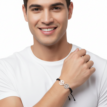 Ik Onkaar & Khanda Bracelet in Silver - Jewelslane