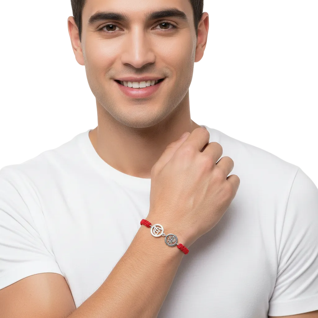 Ik Onkaar & Khanda Silver Bracelet - Jewelslane
