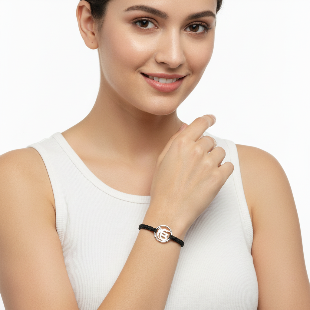 Ik Onkaar Silver Bracelet - Jewelslane