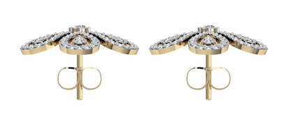Intricate designer diamond Ear clips - Jewelslane