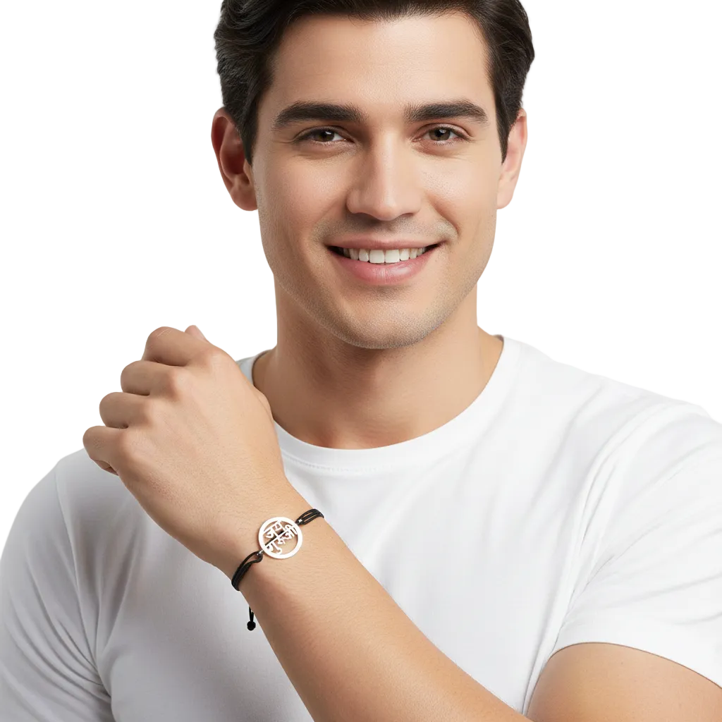 Jai Guru JI Silver Gift Bracelet - Jewelslane
