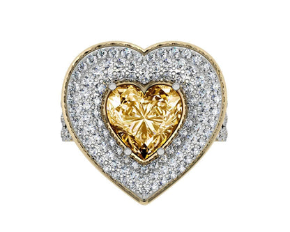 Juliet Golden Topaz Heart Ring - Jewelslane