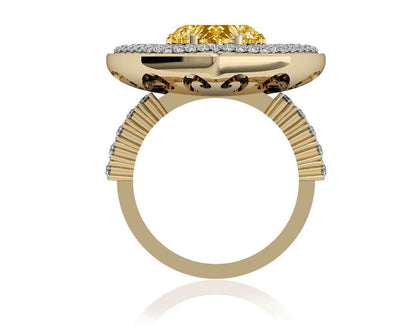 Juliet Golden Topaz Heart Ring - Jewelslane