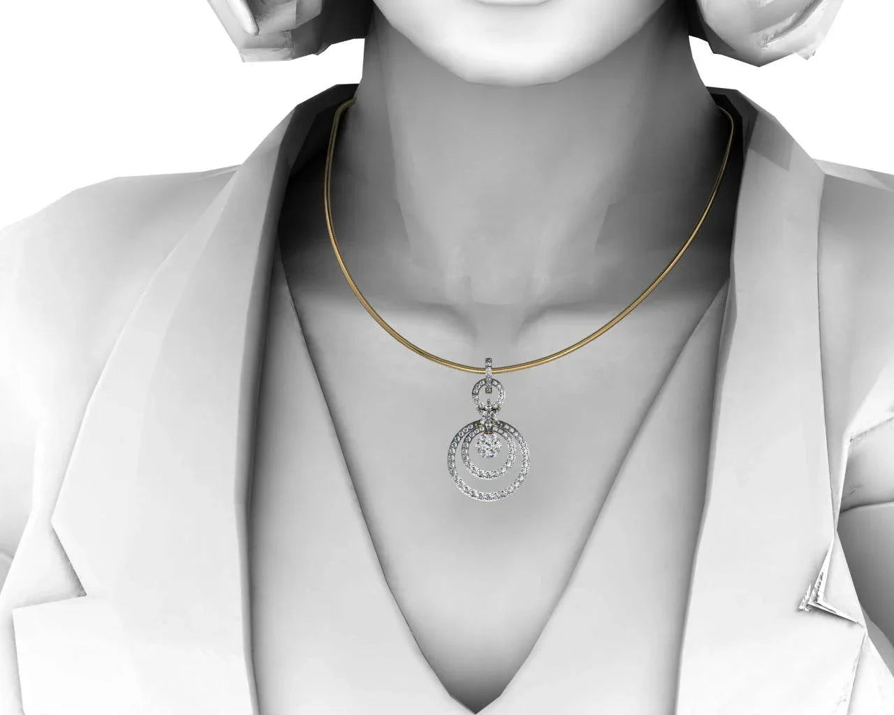 Kira Radiant Diamond Pendant - Jewelslane