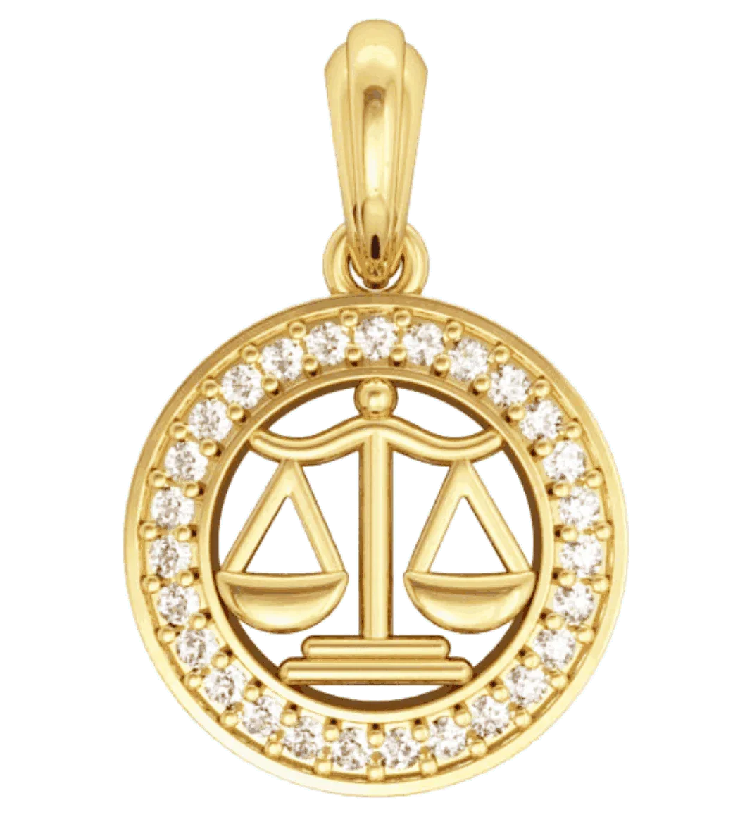 Libra Charm in Gold - Jewelslane