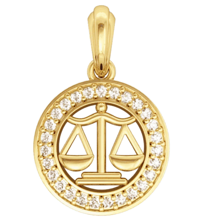 Libra Charm in Gold - Jewelslane