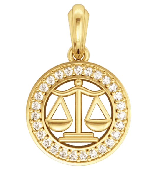 Libra Charm in Gold - Jewelslane