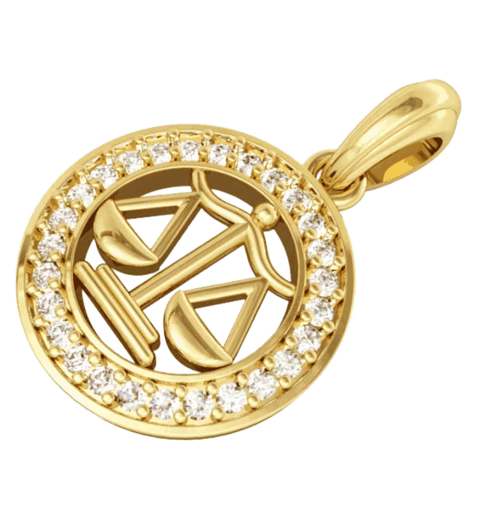 Libra Charm in Gold - Jewelslane