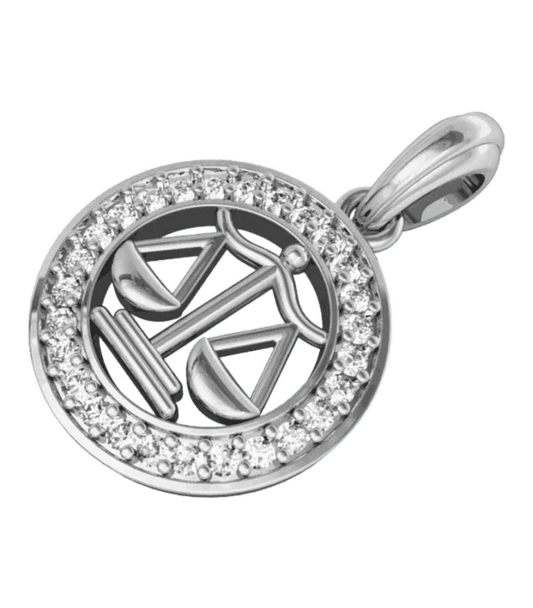 Libra Charm in silver - Jewelslane