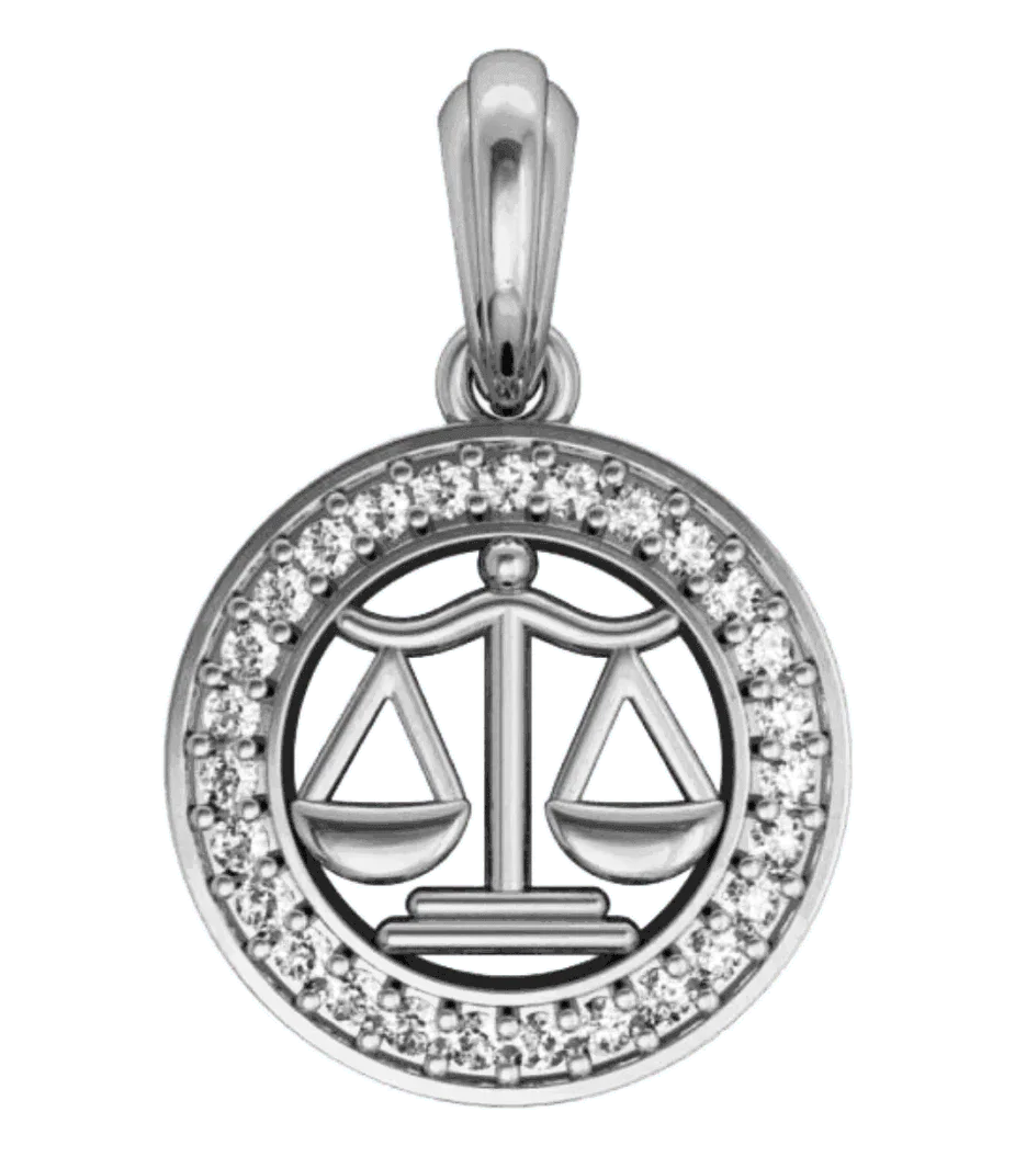 Libra Charm in silver - Jewelslane