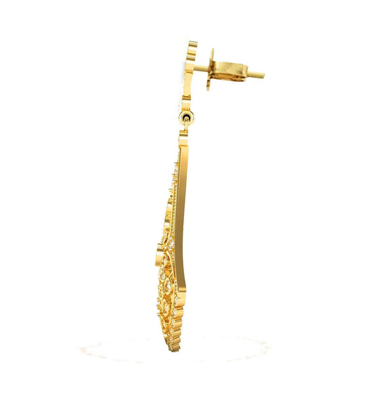 Long Diamond Danglers - Jewelslane