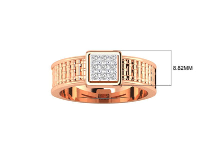 Matt Diamond Engagement Ring for Men - Jewelslane