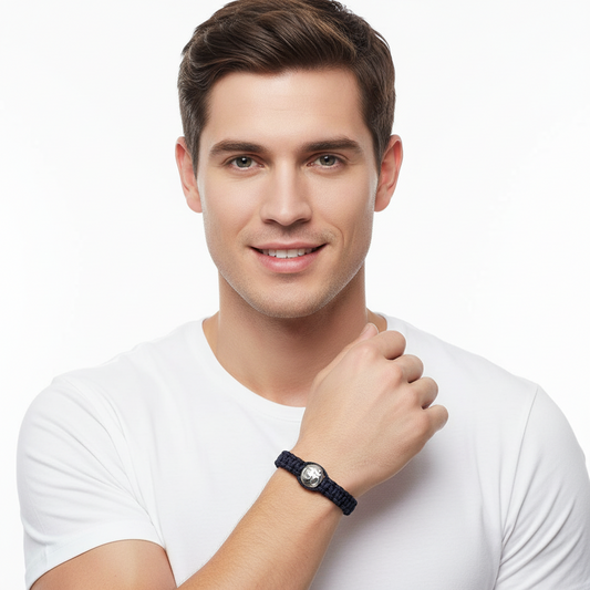 Men's Aum Bracelet in Silver - Jewelslane