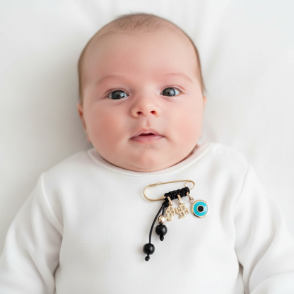 New Born Baby Safety Pin in Silver -Jewelslane