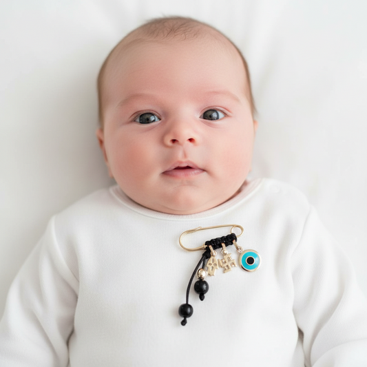 New Born Baby Safety Pin in Silver -Jewelslane