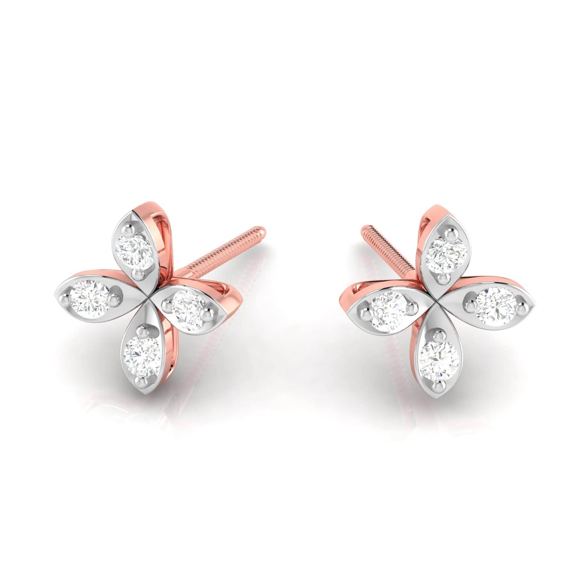 Nova Diamond Studs in 14k Gold - Jewelslane