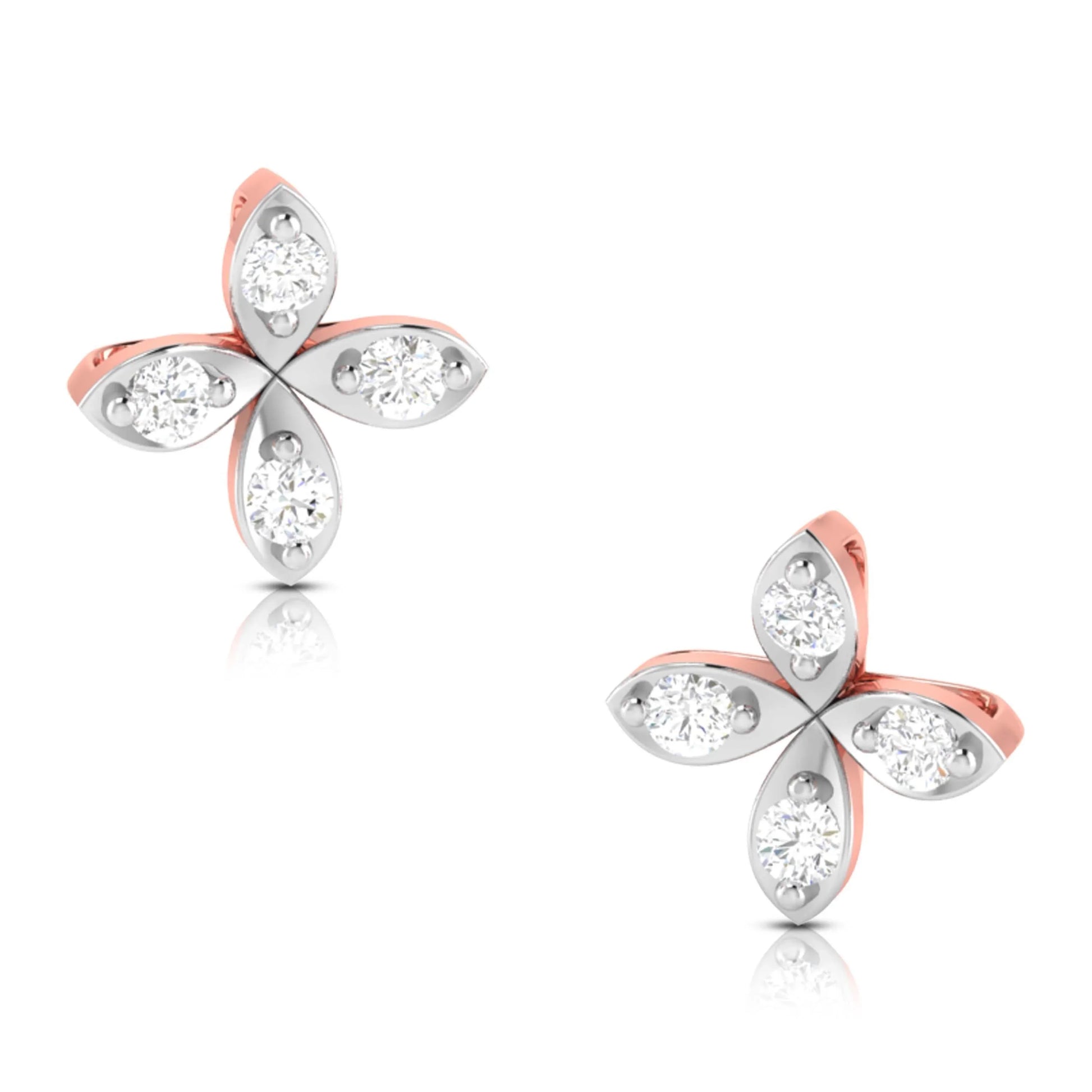 Nova Diamond Studs in 14k Gold - Jewelslane