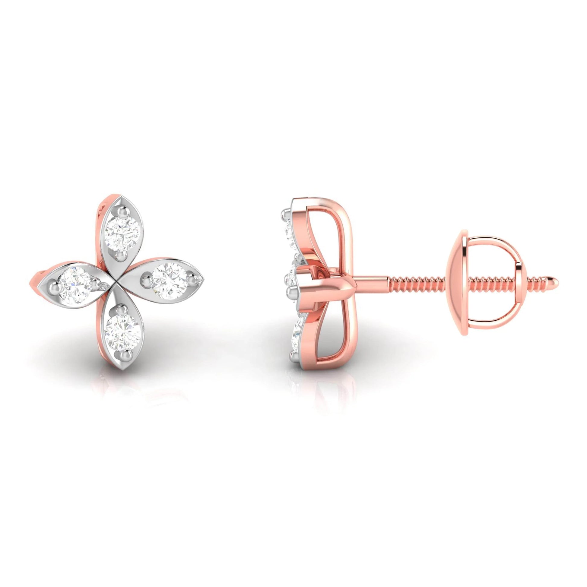 Nova Diamond Studs in 14k Gold - Jewelslane