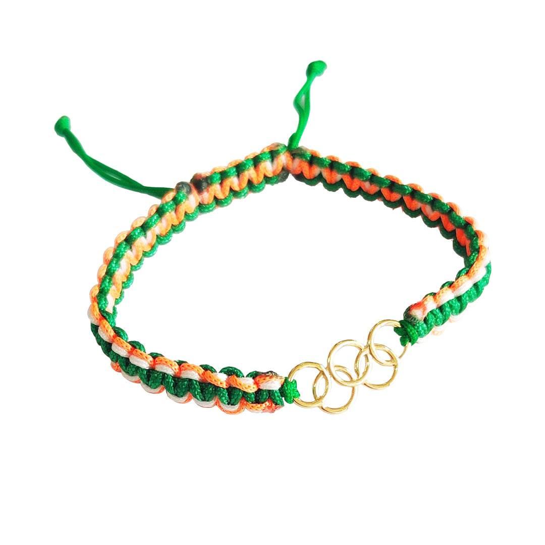 Olympic Rings in Gold for friendship gift band & rakhi – Jewelslane