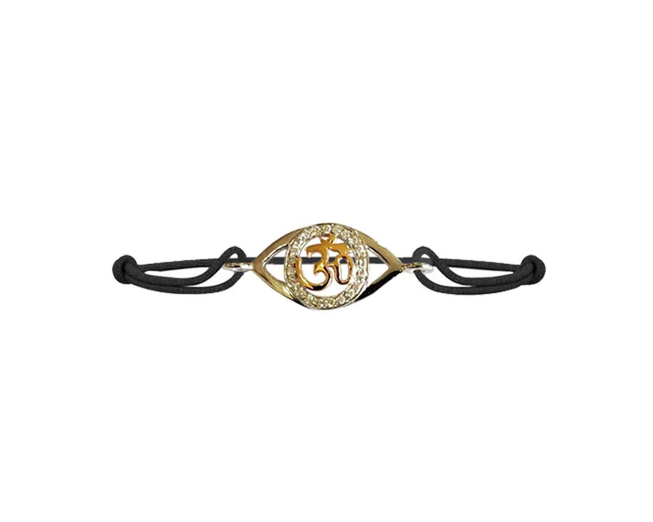 Om Evile Eye Bracelet in White gold - Jewelslane