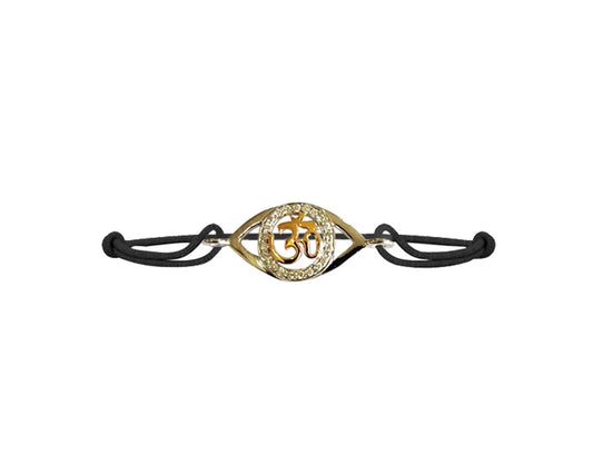 Om Evile Eye Bracelet in White gold - Jewelslane