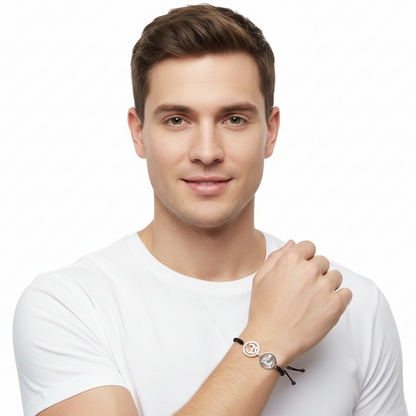 Om & Sai Bracelet in silver - Jewelslane
