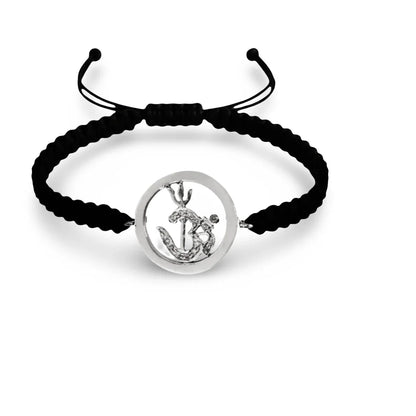 Om Shakti Inside Diamond Bracelet in Silver - jewelslane
