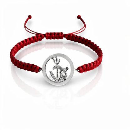 Om Shakti Inside Diamond Bracelet in Silver - Jewelslane