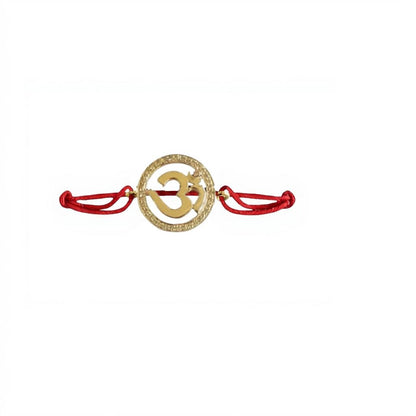 Om bracelet in Gold with diamond border - Jewelslane