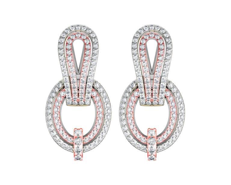 Diamond Contemporary Ear Clips - Jewelslane