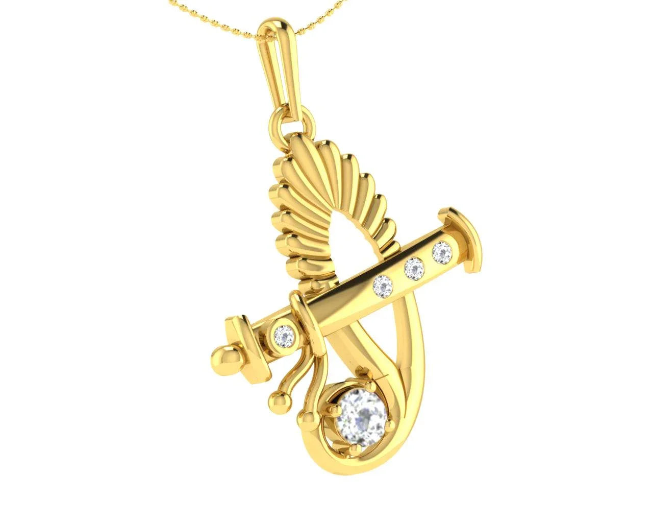 Shop Jewellery Online Sri Krishna Gold Pendant With Diamonds