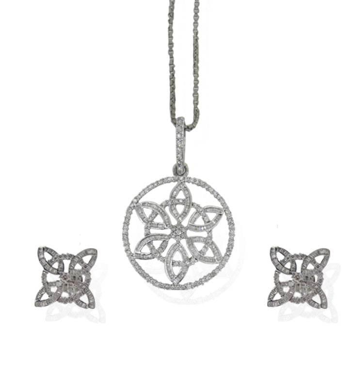 Diamond Pendant Set - Jewelslane