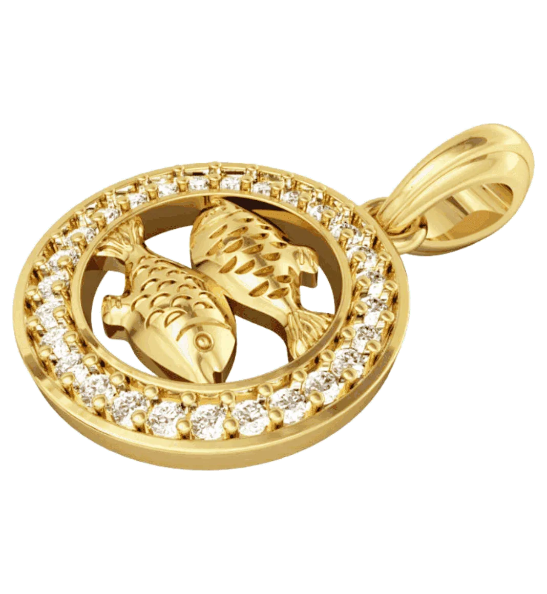 Pisces Charm in Gold - Jewelslane